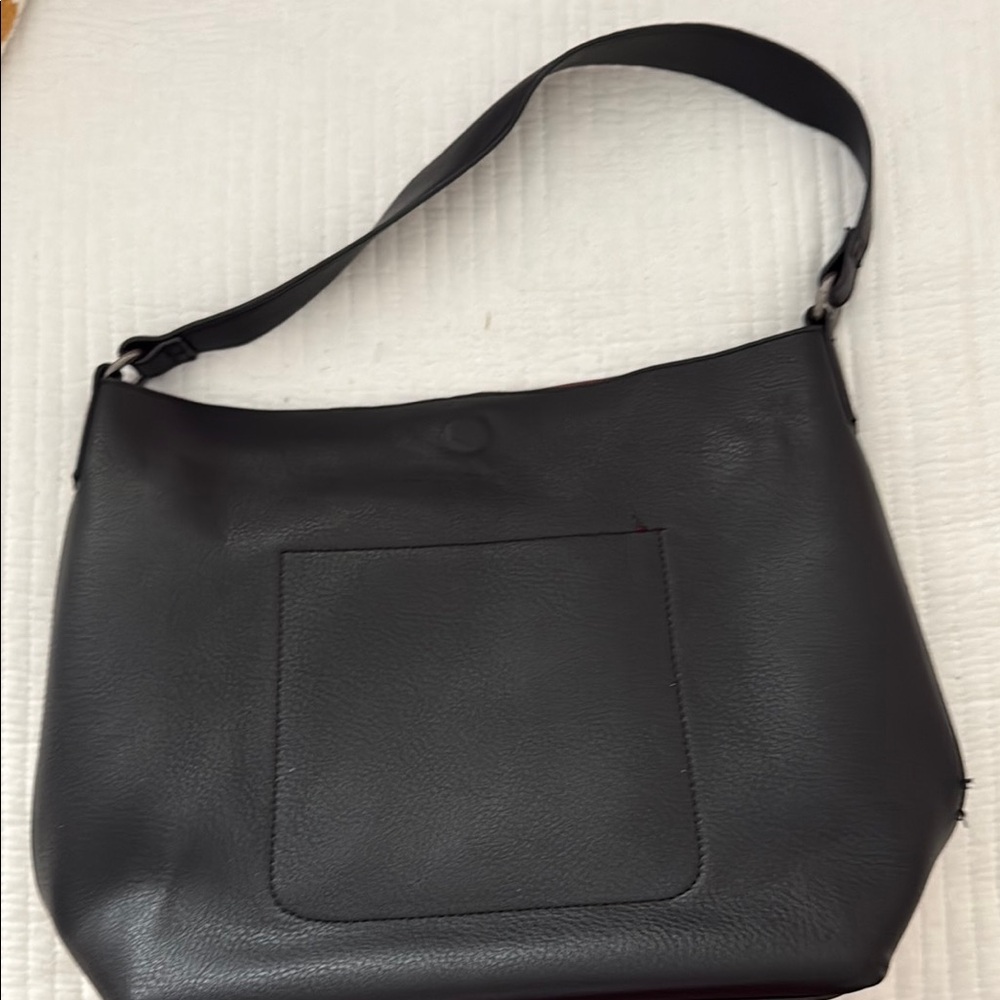 Elegant Black Leather Shoulder Bag Brooklyn bag
